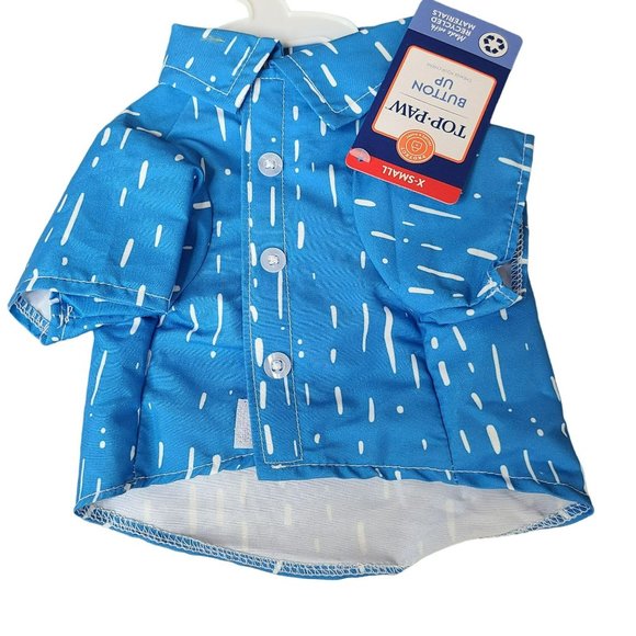 Top Paw Other - Top Paw Button Up Pet Dog Sz XS Casual Button Up Dress Shirt Short Sleeve